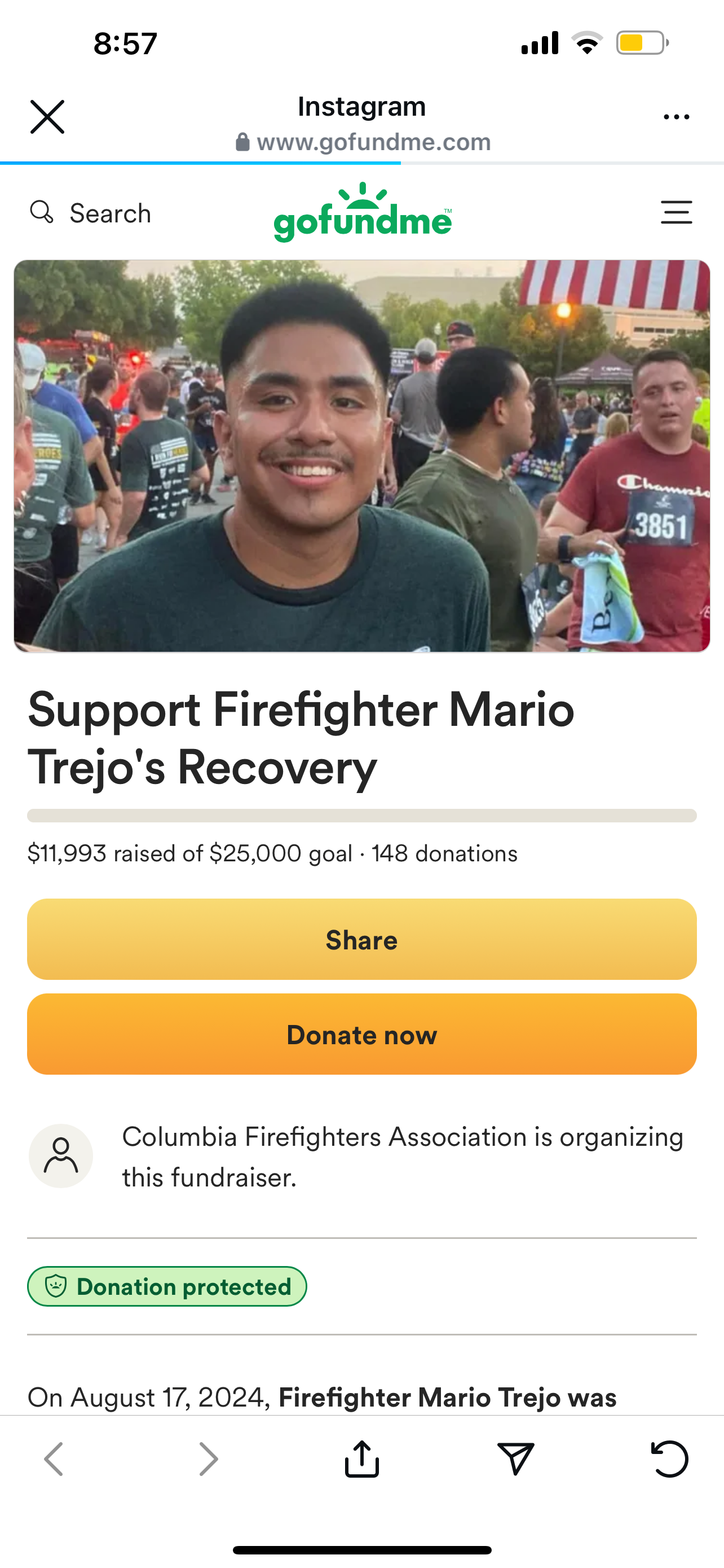 Support-Firefighter-Mario-Trejo-s-Recovery Black Smoke Sticker LLC