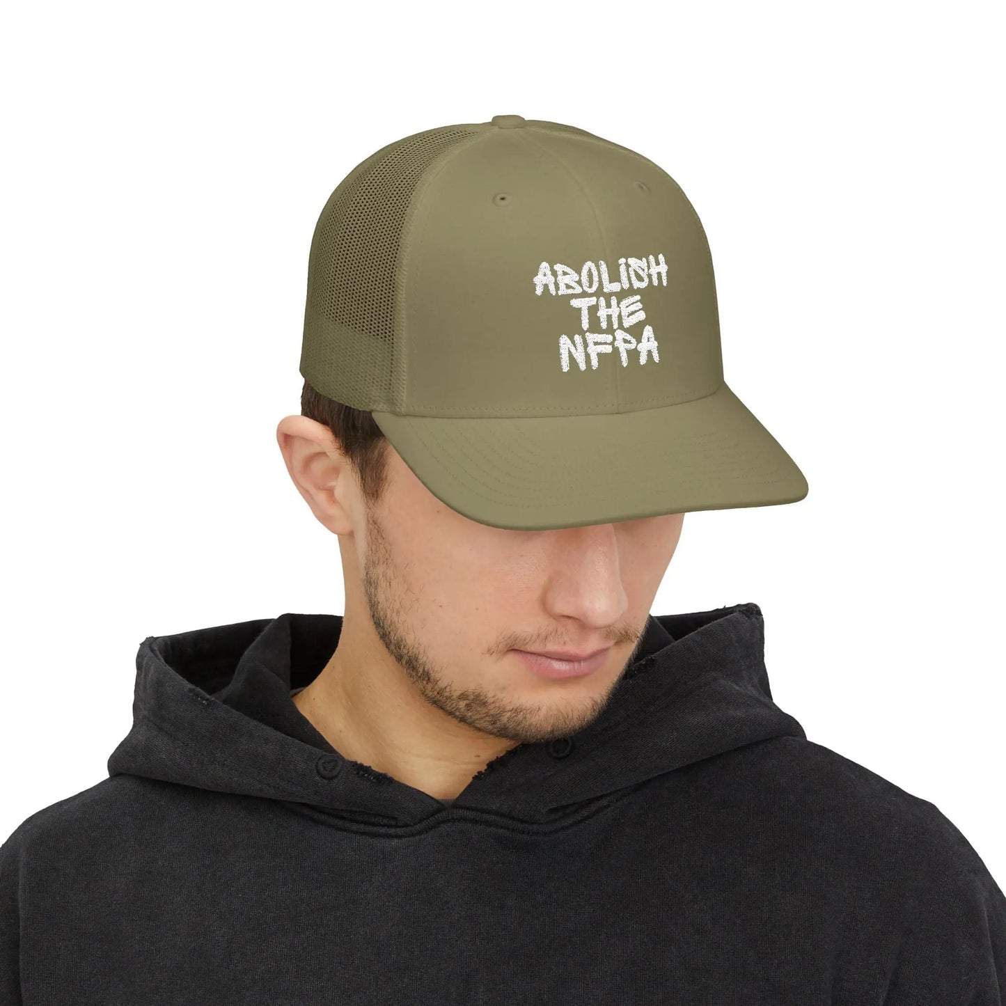 Abolish NFPA Snapback Trucker Hat (OG Font) Printify