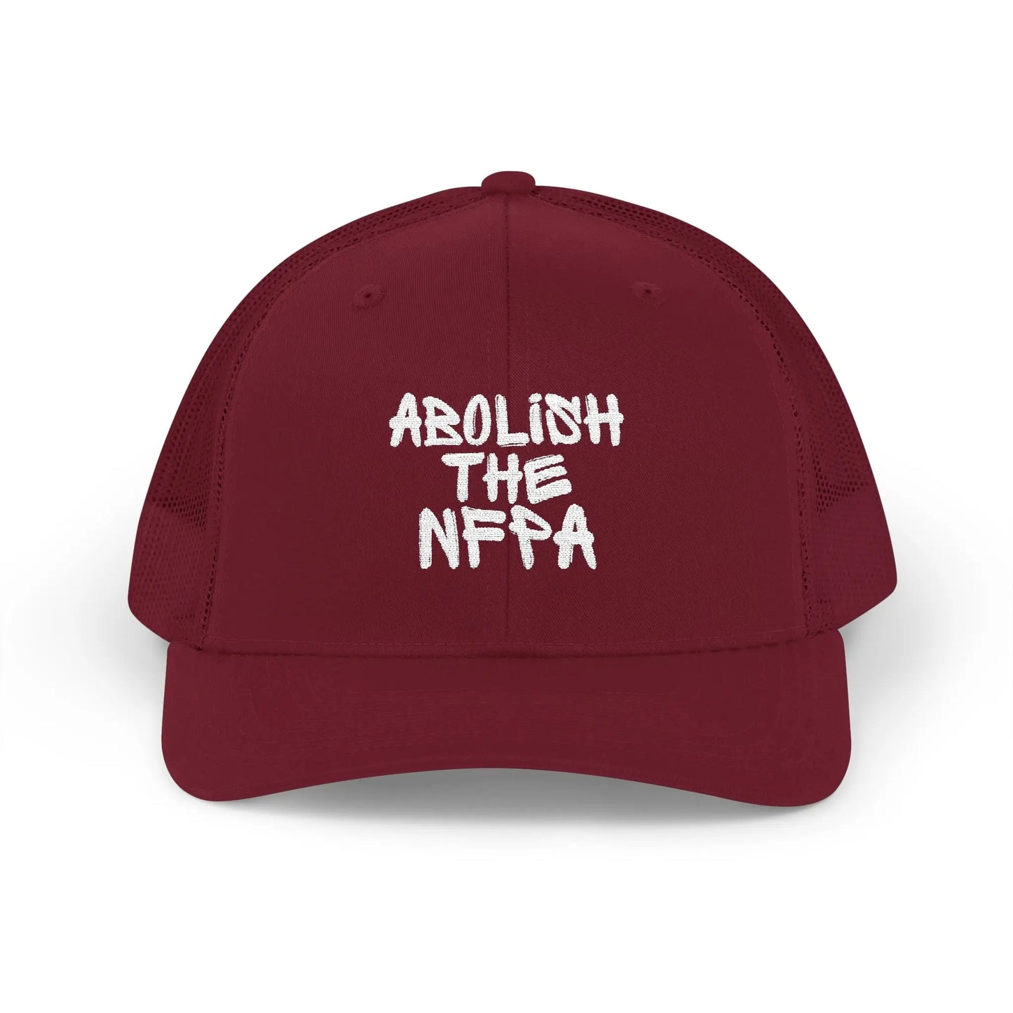Abolish NFPA Snapback Trucker Hat (OG Font) Printify