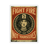 Fight Fire Sticker Printify