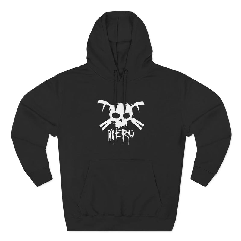 Zero Hero Hoodie (white logo) Printify