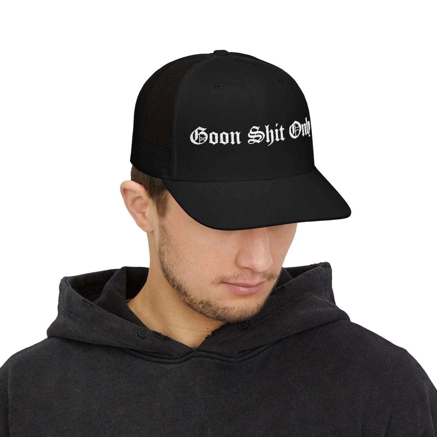 Goon Shit Only Snapback Trucker Hat Printify