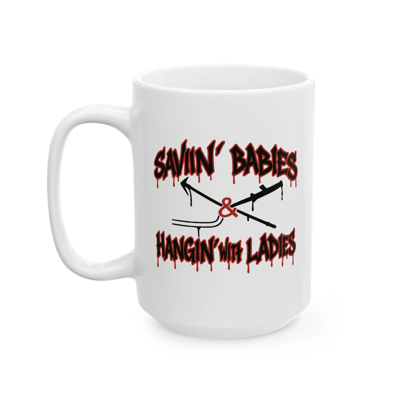 Saving Babies Cross Logo Mug Printify