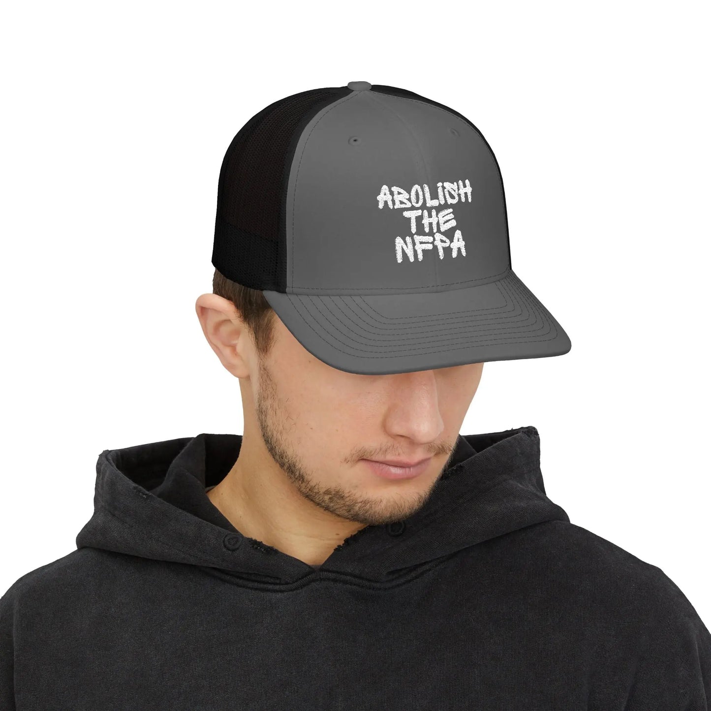 Abolish NFPA Snapback Trucker Hat (OG Font) Printify