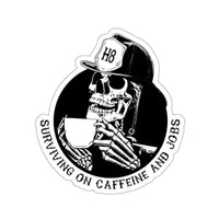 Caffeine And Jobs Sticker Printify