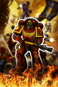 Warhammer FF (Space Marine) Black Smoke Sticker LLC
