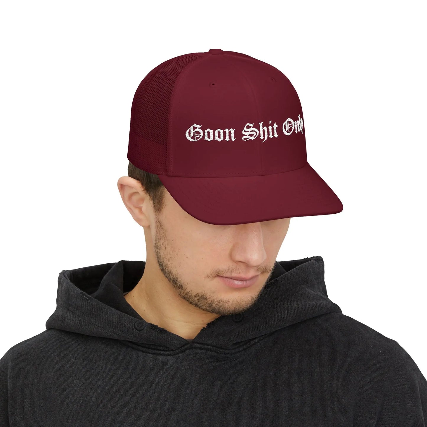 Goon Shit Only Snapback Trucker Hat Printify