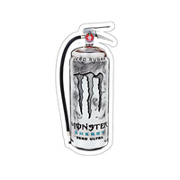 White Monster Can Job Sticker Printify