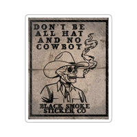 All Hat No Cowboy Sticker Printify