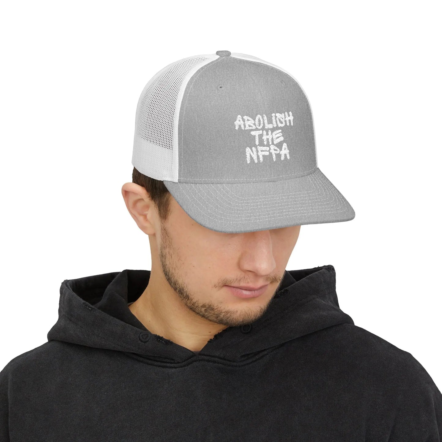 Abolish NFPA Snapback Trucker Hat (OG Font) Printify