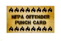 NFPA Offender Punch Card (sticker) Black Smoke Sticker LLC