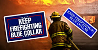 Blue Collar Fire Sticker pack (2) Black Smoke Sticker LLC