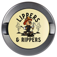 Lippers and Rippers (color) Zyn Tin Black Smoke Sticker LLC