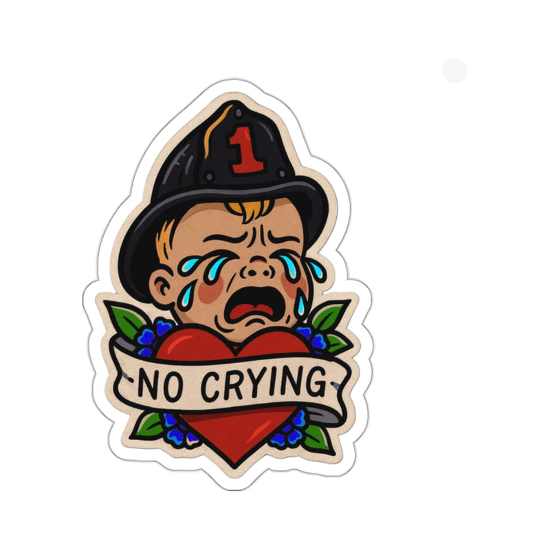No Crying Sticker Printify