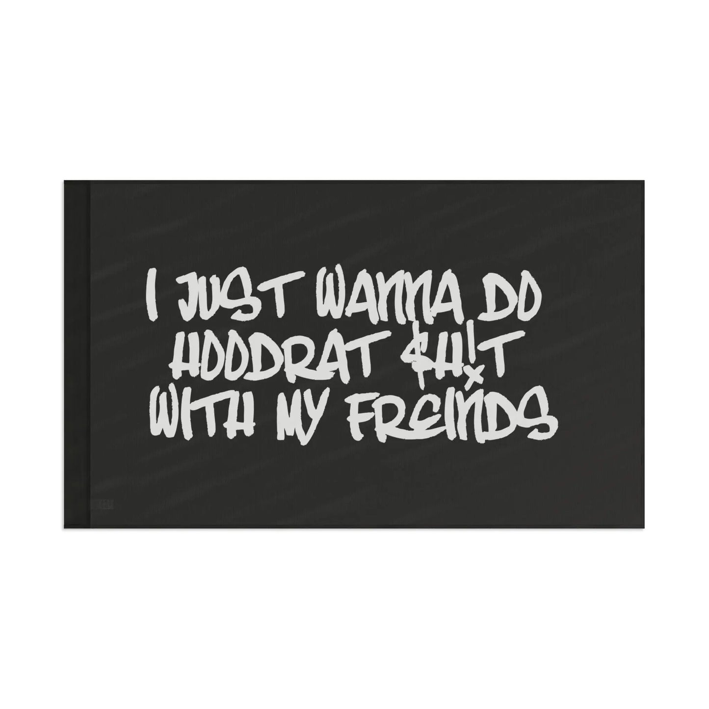 I Just Wanna Do Hoodrat Sh*t With My Friends Flag Printify