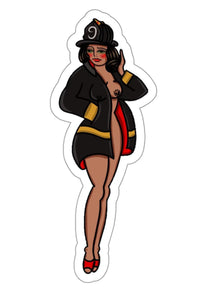 Squad Hose Pin Up Collaboration Black Smoke Sticker LLC