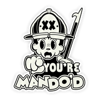 Mando'd 3 inch sticker Black Smoke Sticker LLC