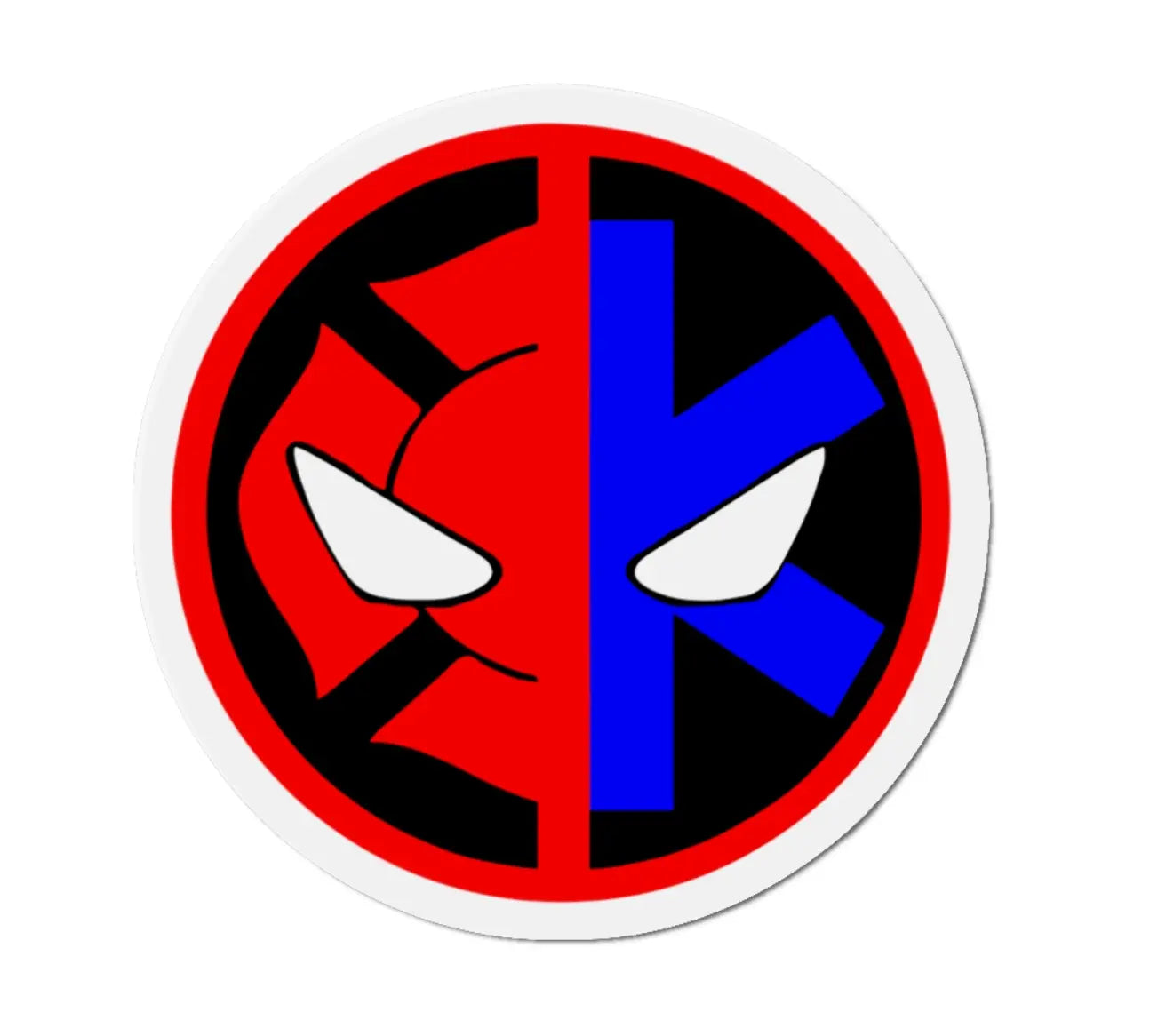 Fire EMS Deadpool Logo Black Smoke Sticker LLC
