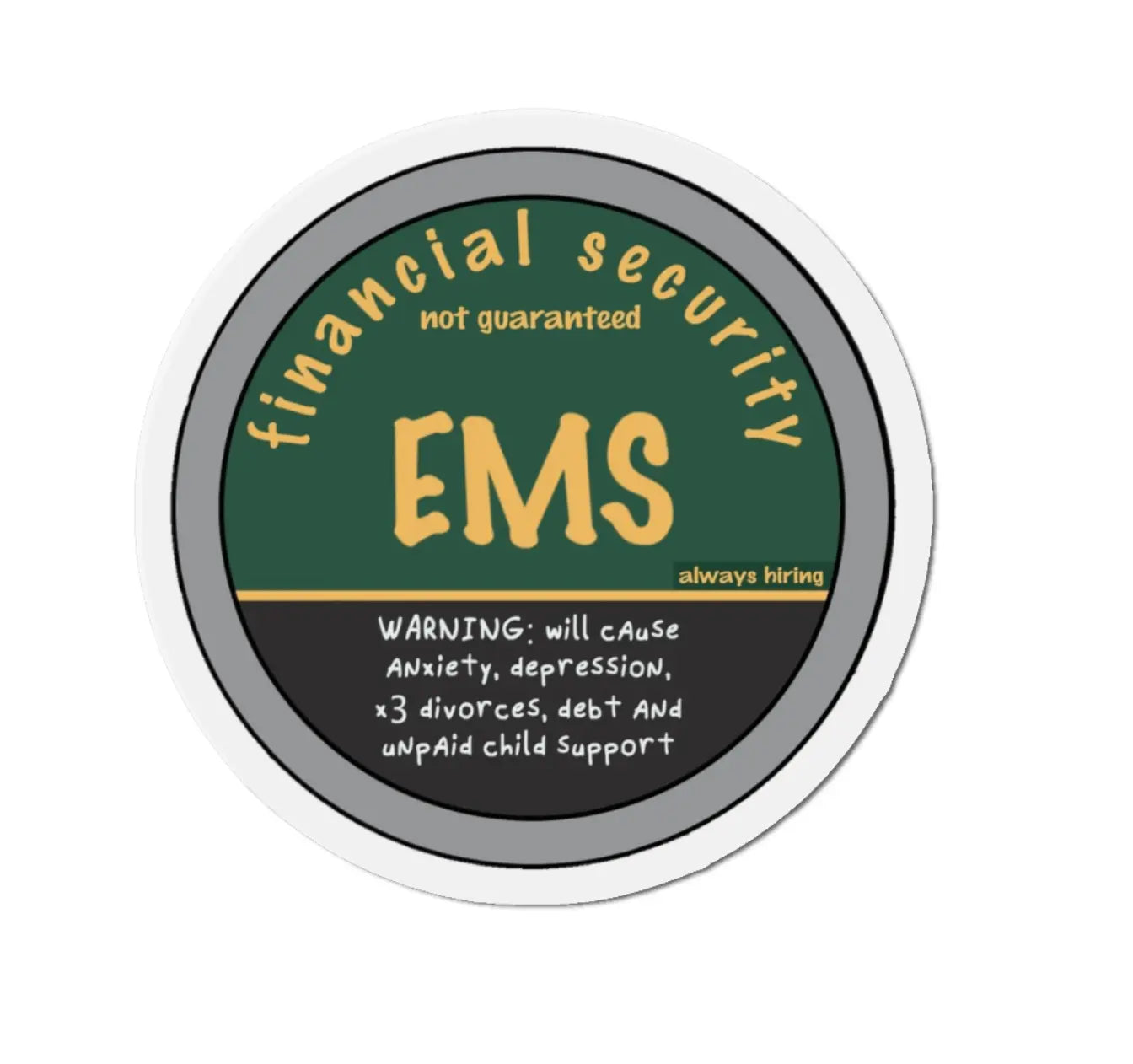 EMS Can Black Smoke Sticker LLC