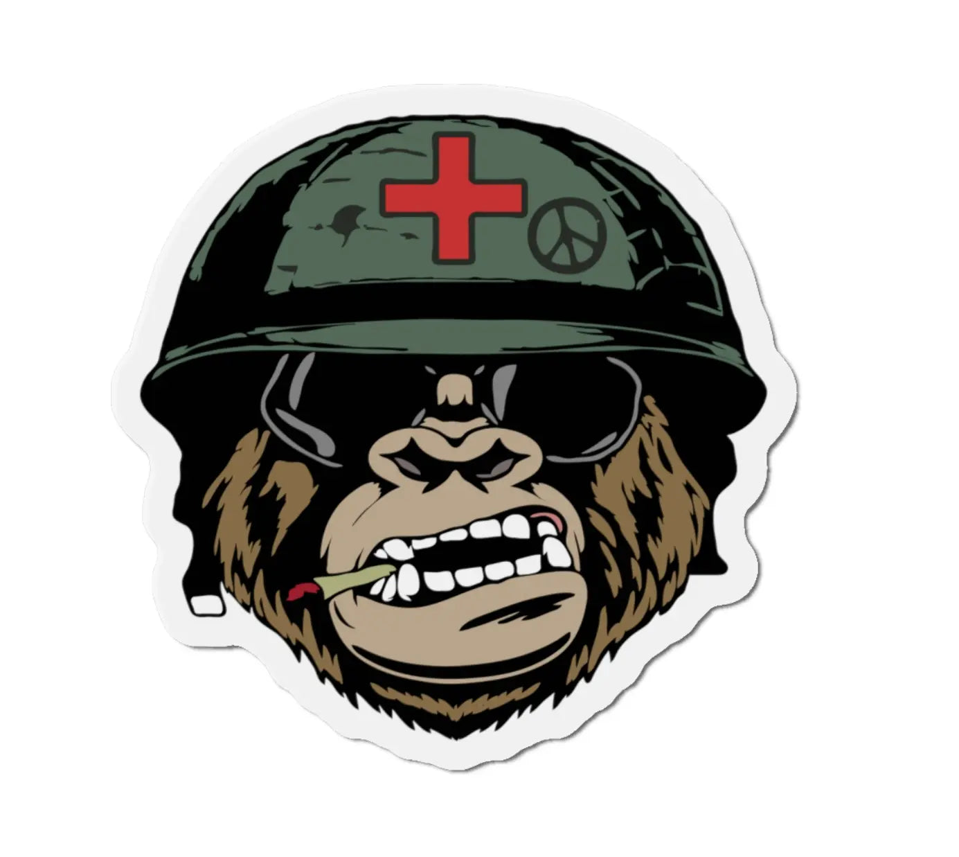 Monkey Medic Black Smoke Sticker LLC