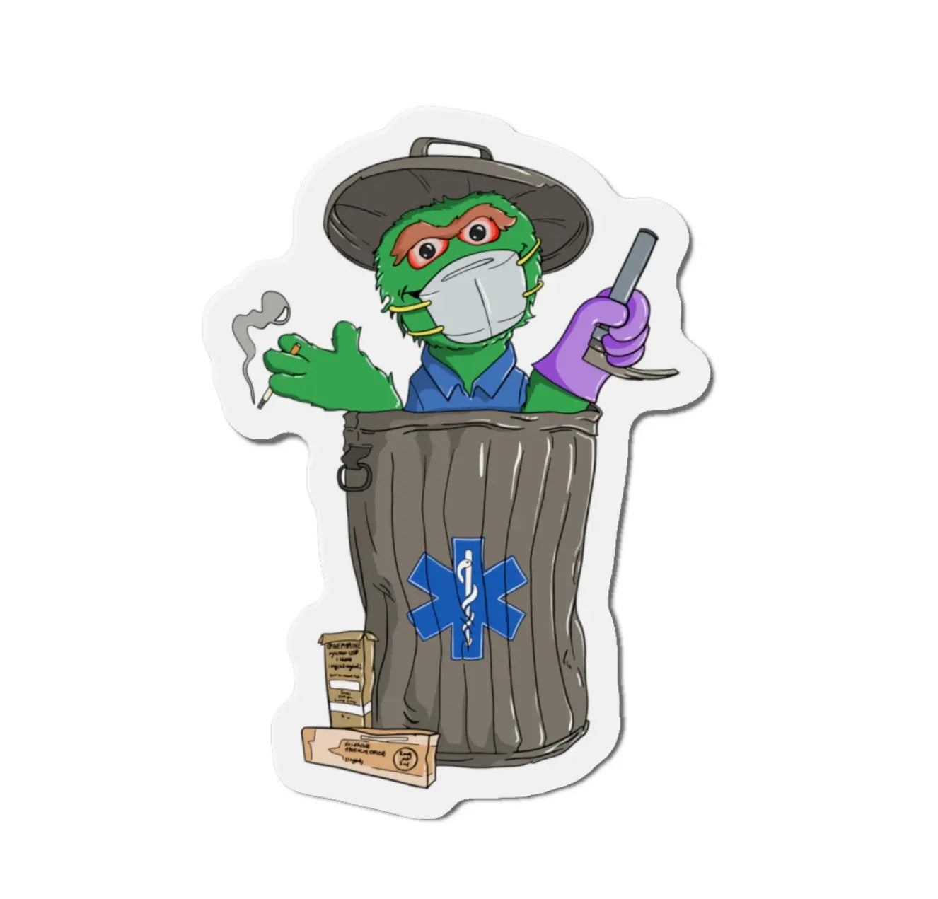 Trash Medic Black Smoke Sticker LLC