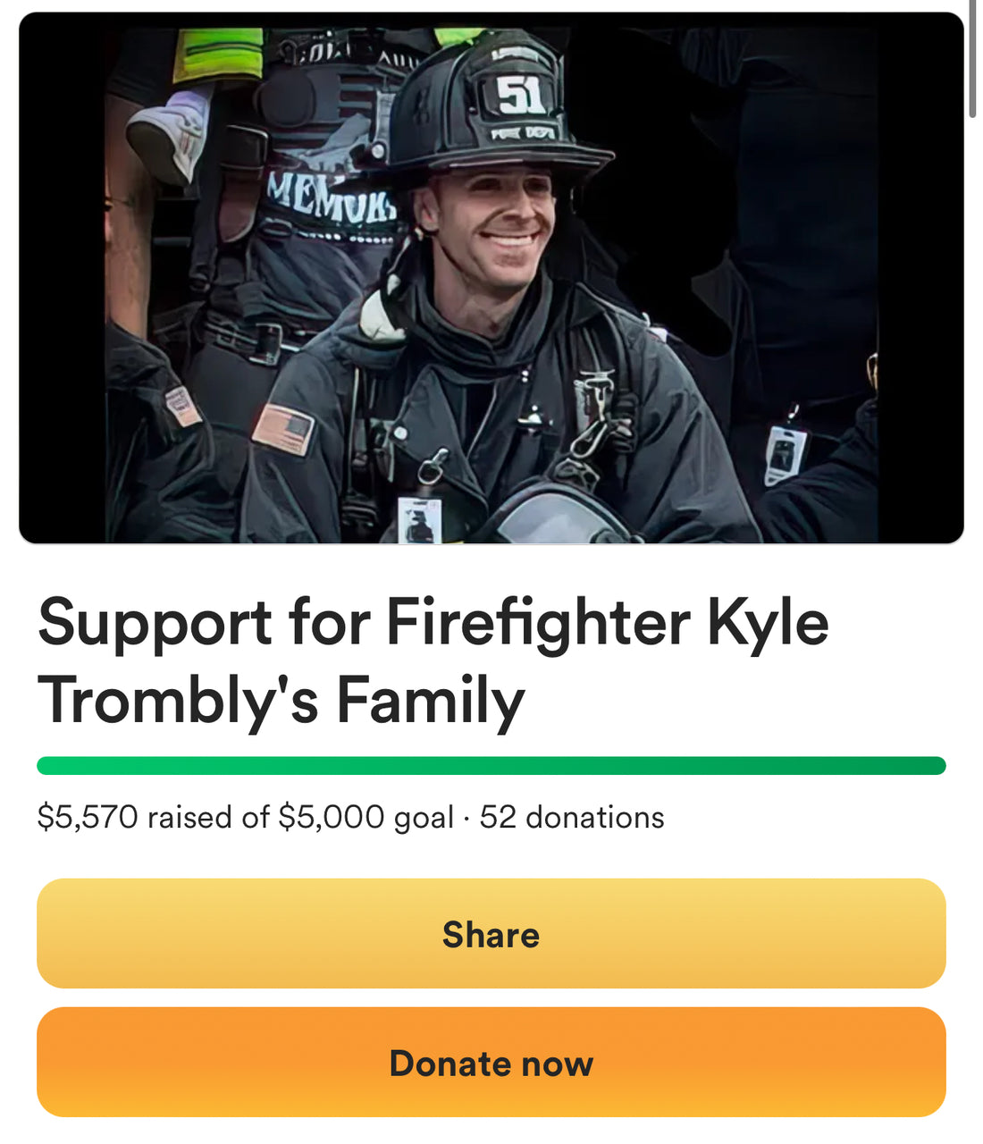 Support-for-Firefighter-Kyle-Trombly-s-Family Black Smoke Sticker LLC