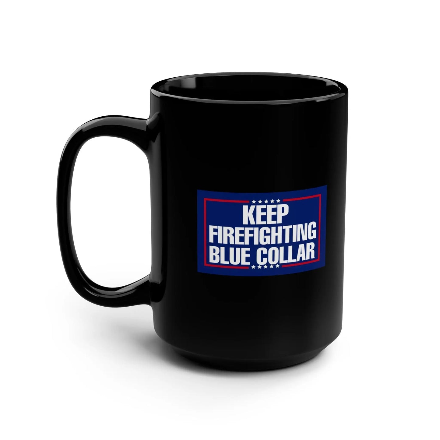 Blue Collar Black Mug, 15oz Printify