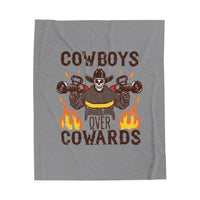 Cowboys Over Cowards Blanket Printify