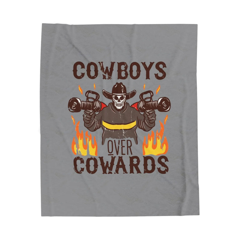 Cowboys Over Cowards Blanket Printify