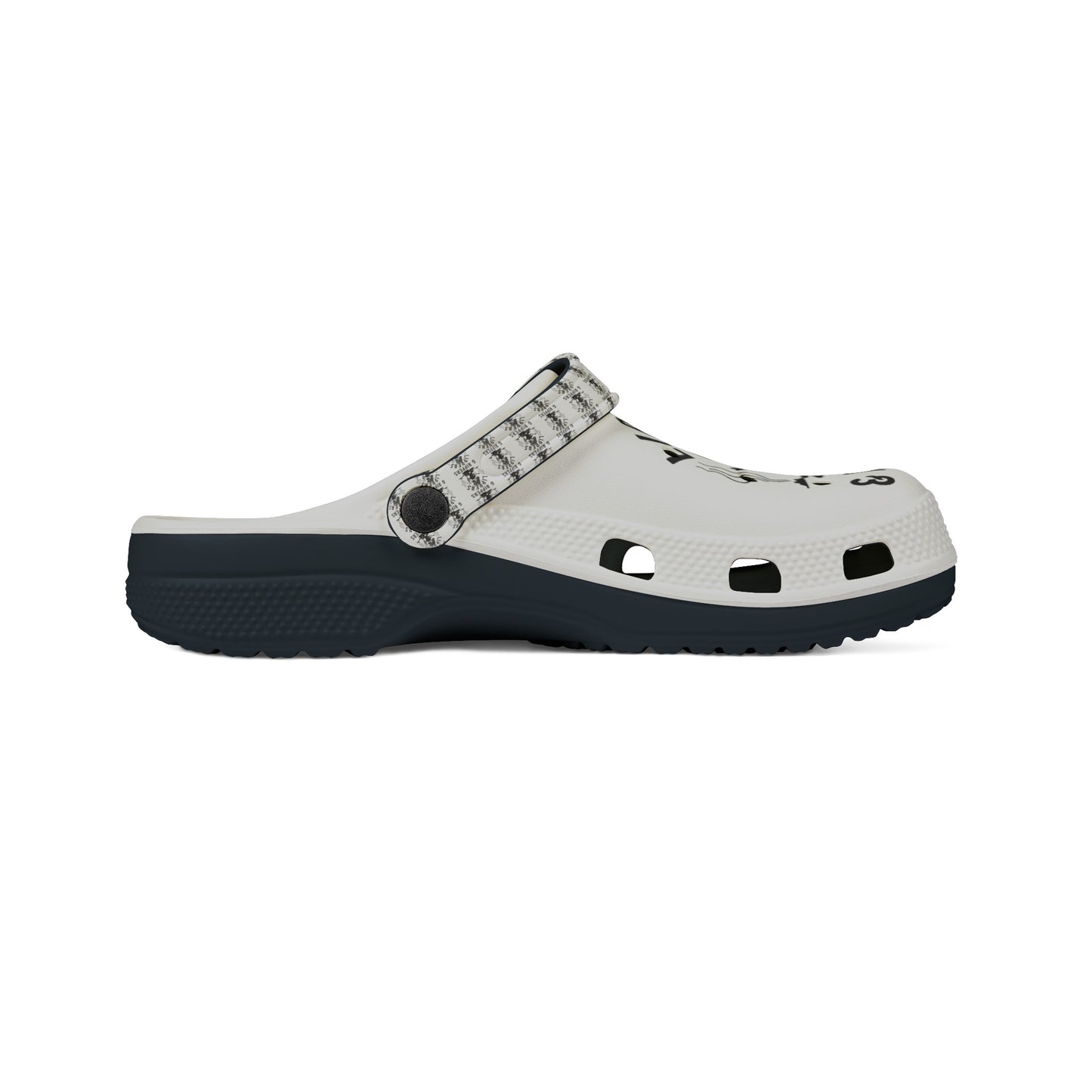 Lippers And Rippers (black and white) clogs