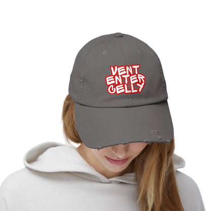 Vent Enter Celly Distressed Cap Printify