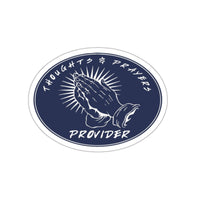 Thoughts And Prayers Sticker Printify
