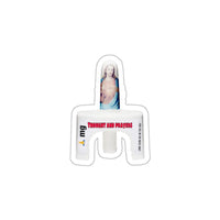 Thoughts And Prayers MAD Sticker Printify