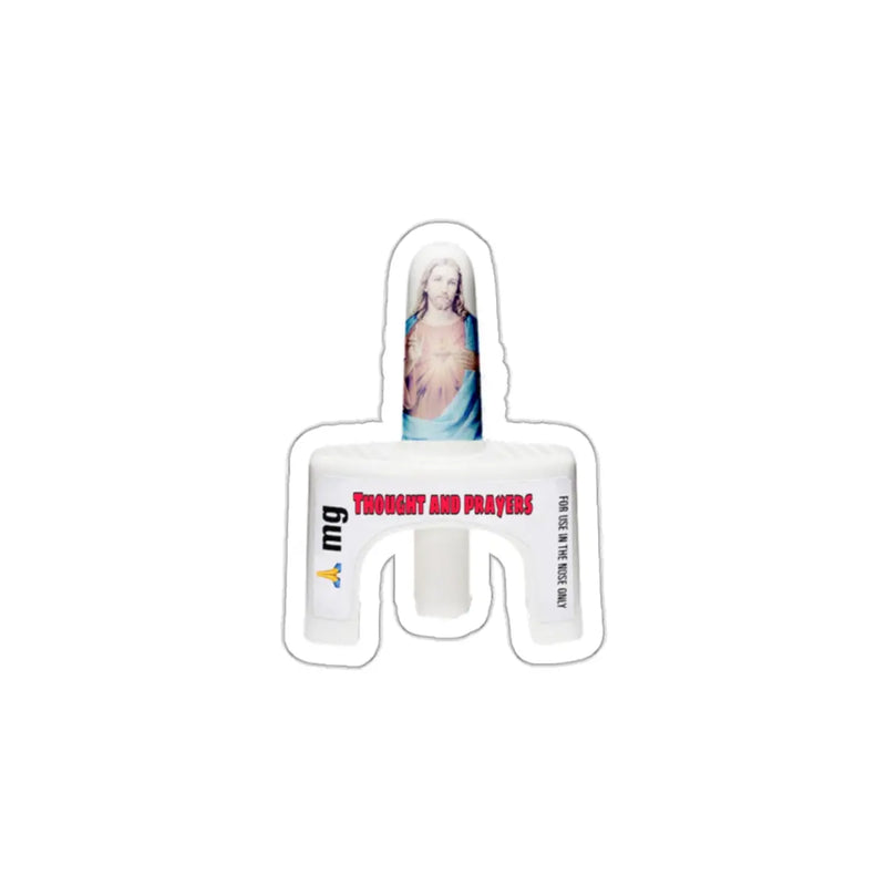 Thoughts And Prayers MAD Sticker Printify