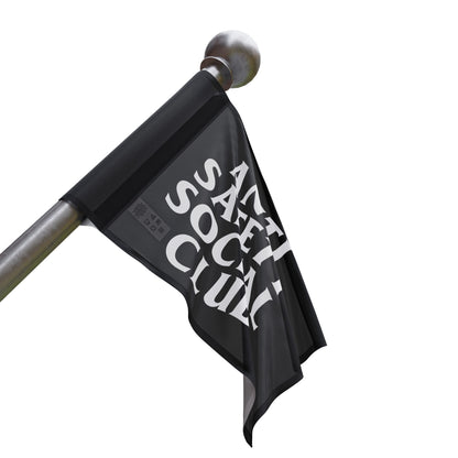 Anti Safety Social Club Flag (black) Printify