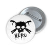 Zero Hero Button (black logo) Printify