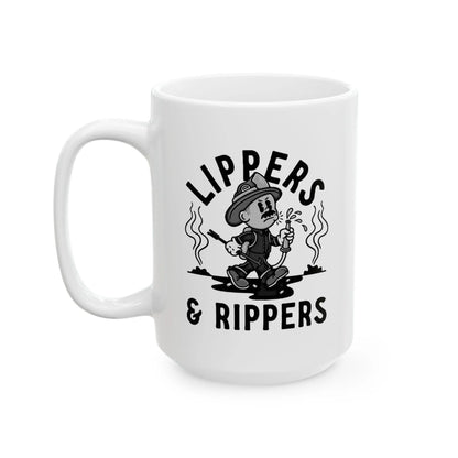 Lippers And Rippers (black and white) mug Printify