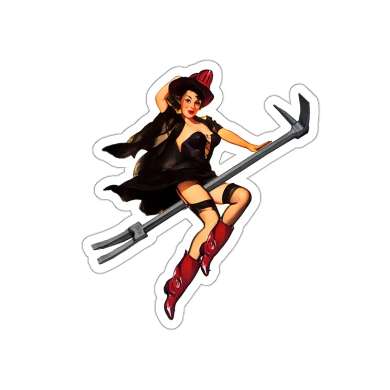 Witch Pin Up 2.0 Sticker Printify