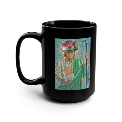 Saint Gavin Black Mug, 15oz