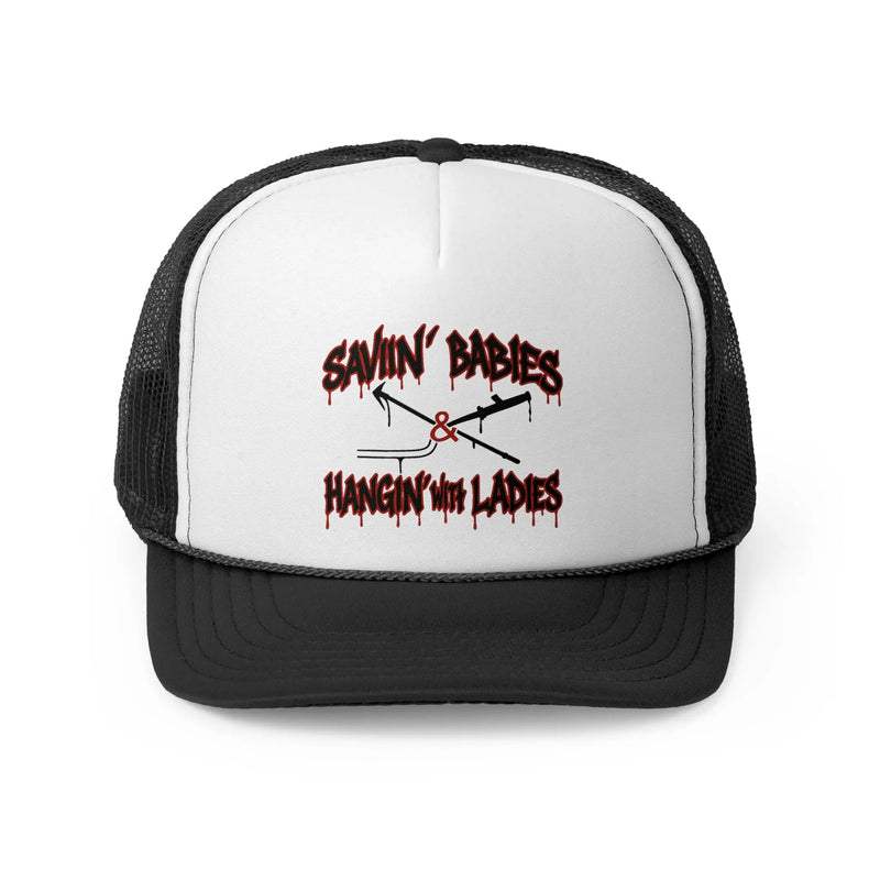 Saving Babies Cross Logo Foam Hat Printify