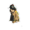 Fire Dog Sticker Printify