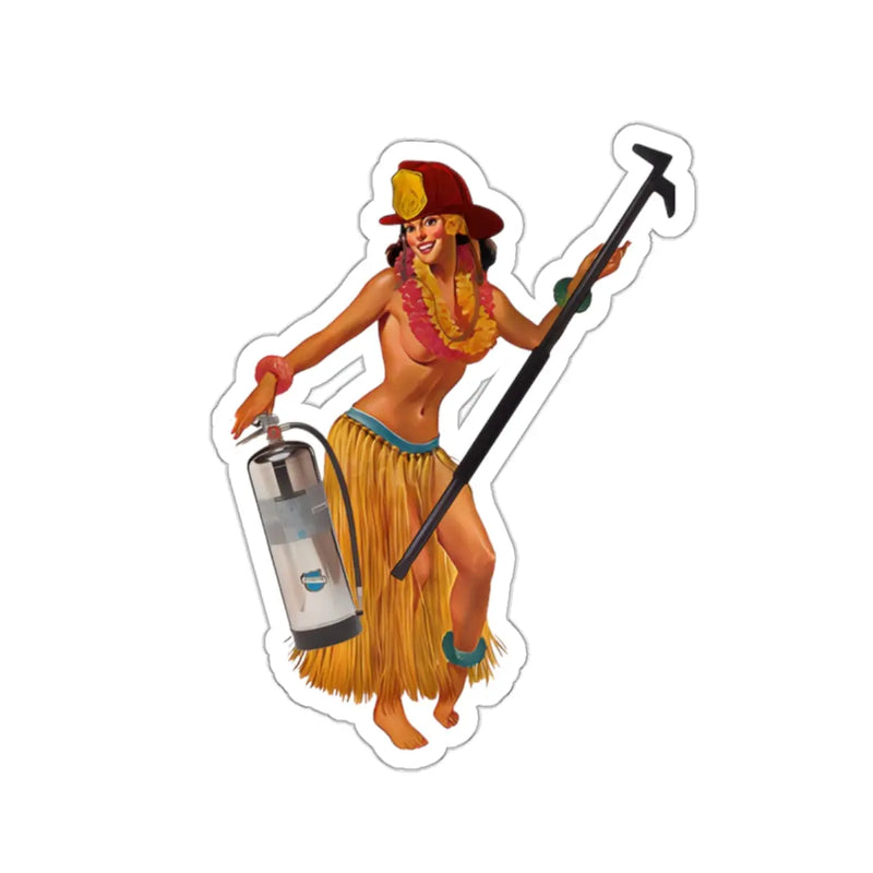 Hula Pin Up Sticker Printify