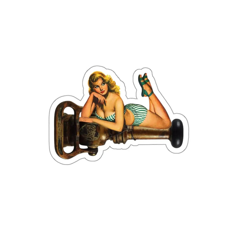 Retro Brass Nozzle Pin Up Sticker Printify