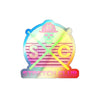 Holographic Stretch Club Sticker Printify