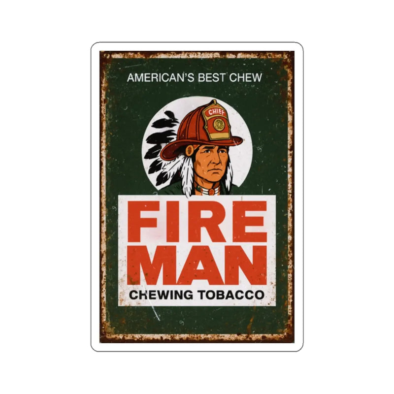 Red Fire Man Sticker Printify