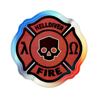 Holographic Helldiver Sticker Printify