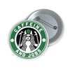 Caffeine And Jobs Button Printify