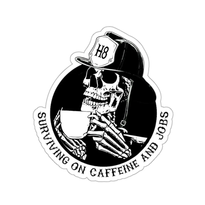 Caffeine And Jobs Sticker Printify