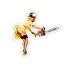 Chainsaw Pin Up Sticker Printify