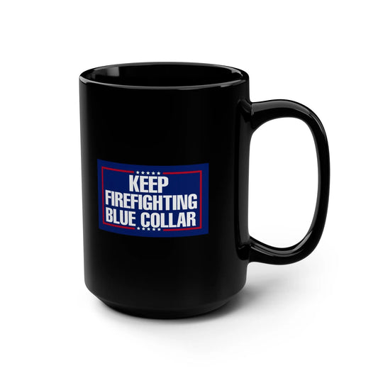 Blue Collar Black Mug, 15oz Printify